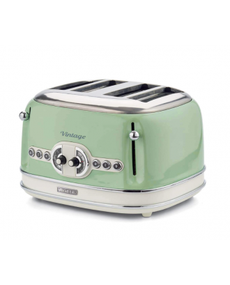 Toaster pentru 4 felii de paine, verde, Vintage - ARIETE
